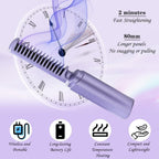Portable Mini Hair Straightener Cordless Rechargeable Comb